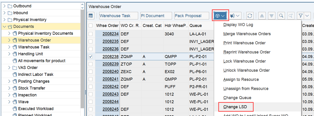 SAP EWM Latest Start Date LSD_39